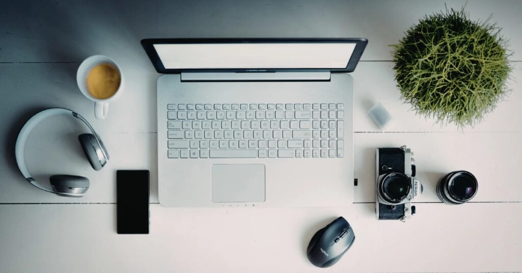 TechFitAzeem blog featuring gadgets, laptop and tech workspace