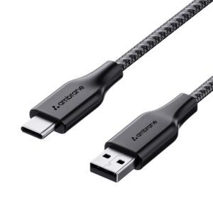 ambrane unbreakable 3a fast charging type c cable for smartphones