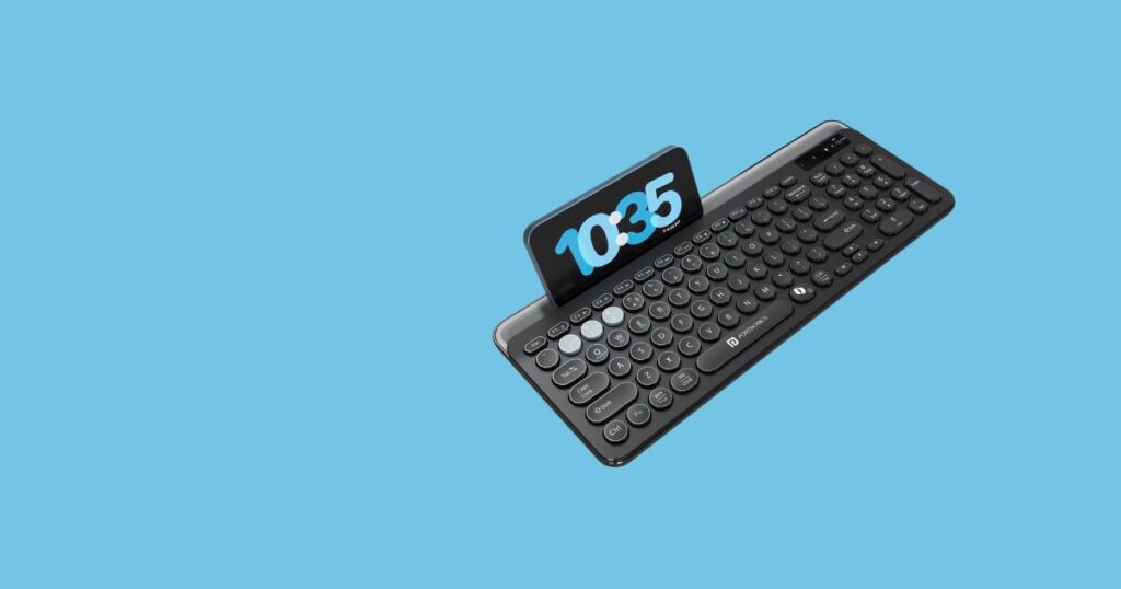Home Portronics Bubble 3.0 Wireless Keyboard with Bluetooth + 2.4 GHz USB Receiver